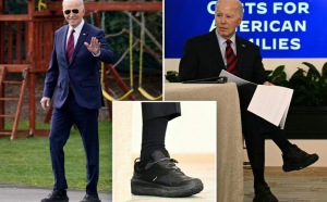 Joe Biden e încălțat tot mai des cu niște adidași care au o talpă largă pentru a-i menține stabilitatea
