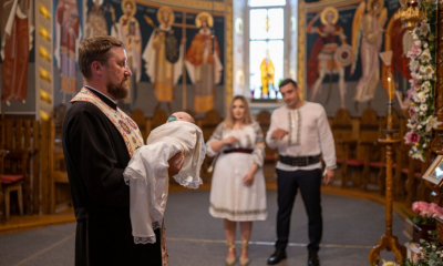  Primele imagini de la botezul băiatului președintelui AUR, George Simion