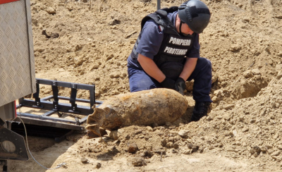 Bombă din cel de-al Doilea Război Mondial, descoperită pe șantierul SRU 