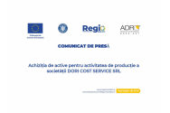 Achiziția de active pentru activitatea de producție a societății DORI COST SERVICE SRL