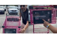 Propagandă LGBTQ+ pe față la Kaufland. Au apărut cărucioarele de cumpărături roz, pentru oamenii care „susțin egalitatea de gen la toate nivelurile“