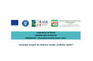 Asociația Grupul de Acțiune Locală „Colinele Iașilor” – anunță lansarea sesiunii nr. 7, apelul de selecție nr. 3 pentru măsura M7 – „Dezvoltare locală în zonele rurale”