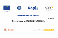 COMUNICAT DE PRESĂ 16.09.2024 Dezvoltarea MARCRIS CENTER SRL