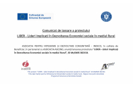 INDECO, Beneficiar, în parteneriat cu ASOCIAȚIA ASCEND, anunță lansarea proiectului “LIDER – Lideri Implicați în Dezvoltarea Economiei sociale în mediul Rural