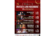 Cinci evenimente cu invitați speciali în noiembrie, la Ateneu