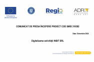 Digitalizarea activității INBIT SRL –  comunicat de presa începere proiect