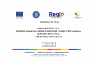 UAT Comuna AGĂȘ anunță finalizarea proiectului  “Extindere, reabilitare, dotare și construire teren de sport la școala gimnazială din sat AGĂȘ, Comuna AGĂȘ, județul BACĂU”,