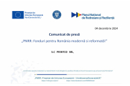 PNRR: S.C PRINTCO SRL derulează începând cu data de 17.10.2024, proiectul intitulat: „Digitalizarea activității societății PRINTCO SRL prin achiziția de echipamente și software-uri specifice” cod 2341 