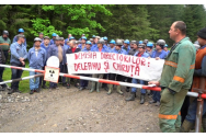 Minerii de la Crucea au intrat din nou în grevă