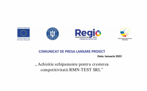 Achizitie echipamente pentru cresterea competitivitatii RMN-TEST SRL