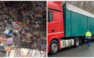 Camion cu 12 tone de deșeuri, oprit la granița. Mașina venea din Germania