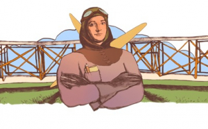 Google, logo special dedicat primei femei aviator din România, Elena Caragiani-Stoenescu
