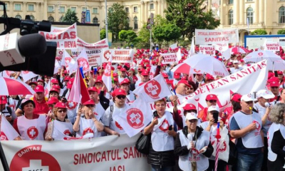 Sindicaliștii din Sănătate din toată țara protestează la București