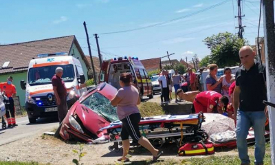 Accident grav la Sibiu. Patru persoane au fost lovite de o mașină