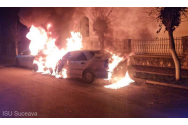 Un piroman își face de cap la Rădăuți. A dat foc la trei mașini!