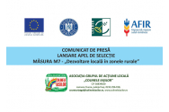 Asociația Grupul de Acțiune Locală „Colinele Iașilor – Lansare apel de selecție MĂSURA M7 - „Dezvoltare locală în zonele rurale”