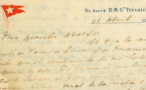 Ultima scrisoare a unui pasager de pe Titanic va fi scoasă la licitație