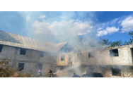 Incendiu la Mănăstirea Delta Neajlovului: Focul s-a extins pe o suprafață de 2.500 mp