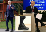 Joe Biden e încălțat tot mai des cu niște adidași care au o talpă largă pentru a-i menține stabilitatea